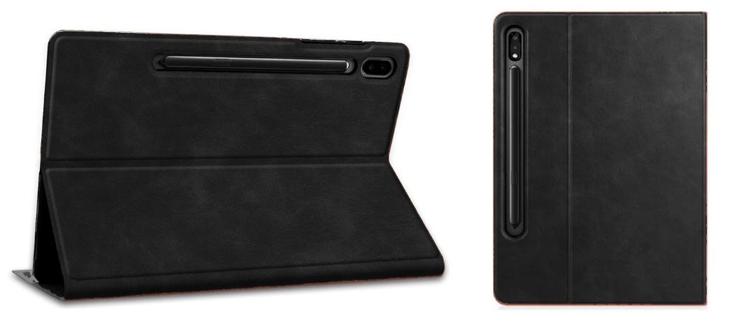 Rich Boss Smart Flip PU Leather Tablet Cover, Shock absorbing with Ultra Thin Design Folio Stand Case for Samsung Galaxy Tab S7 T870, T875, T876B