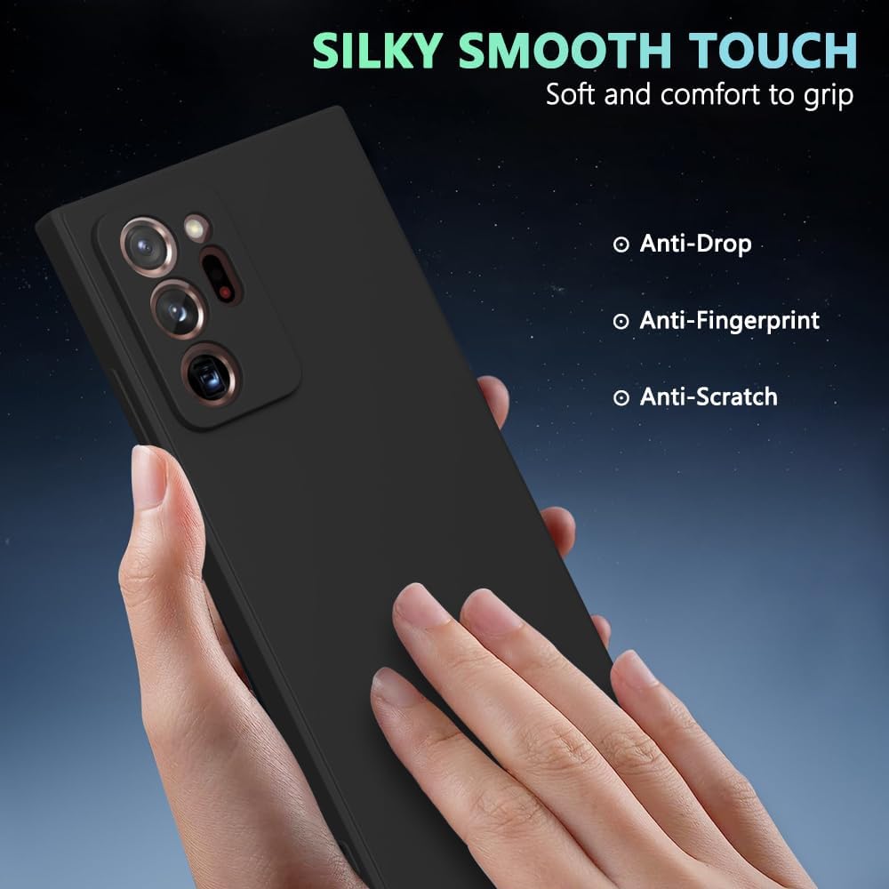 Silicone Case for Samsung Note 20 Ultra, Soft Silicone Gel Rubber with Slim Fit Shockproof Protection, Liquid Silicone Phone Cover for Samsung Galaxy Note 20 Ultra