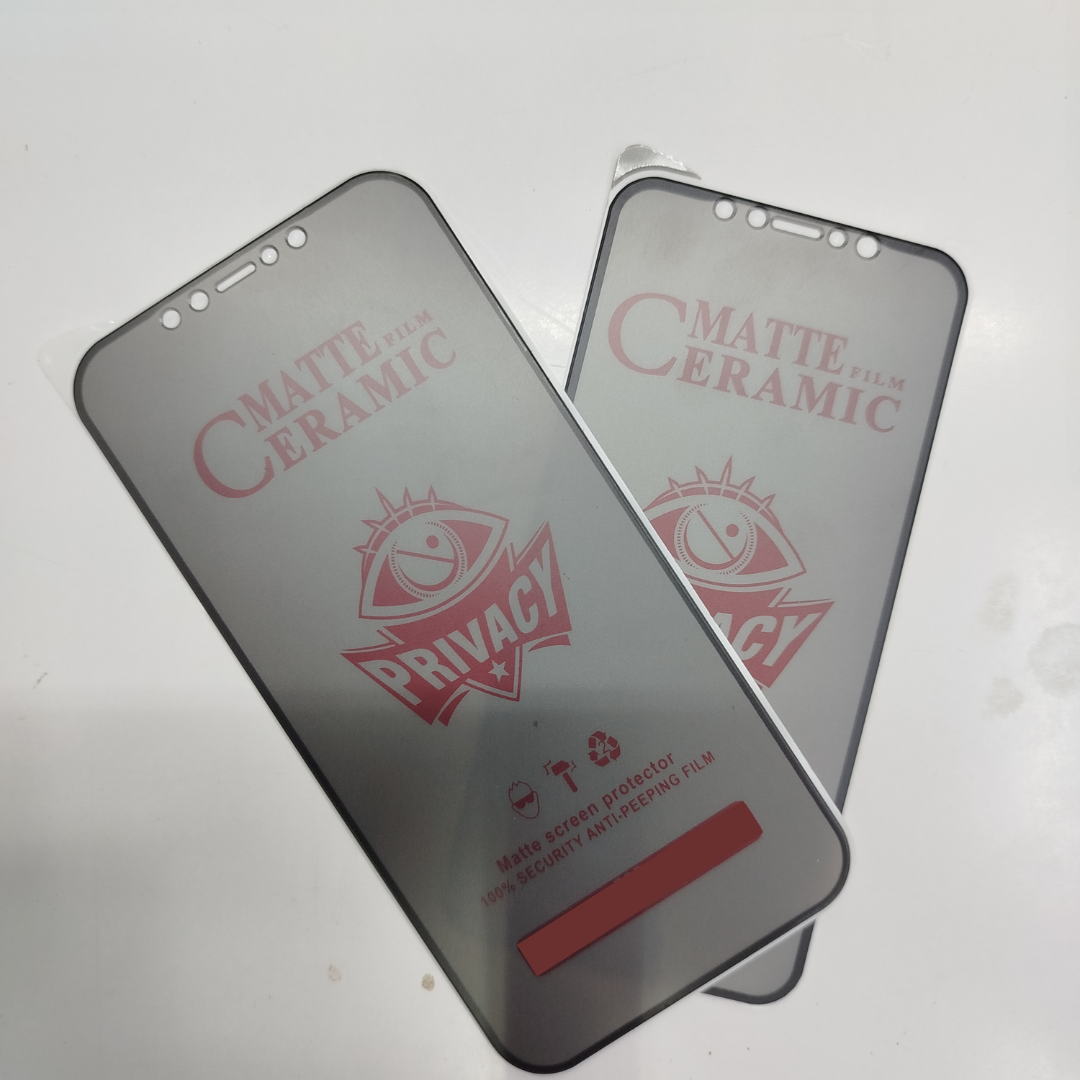 Privacy Screen Protector for iPhone 12 Pro, Flexible Ceramic Matte Privacy Film, Anti-Spy Anti-Fingerprint Bendable Shock-resistance Screen Protector (Ceramic, NOT GLASS)