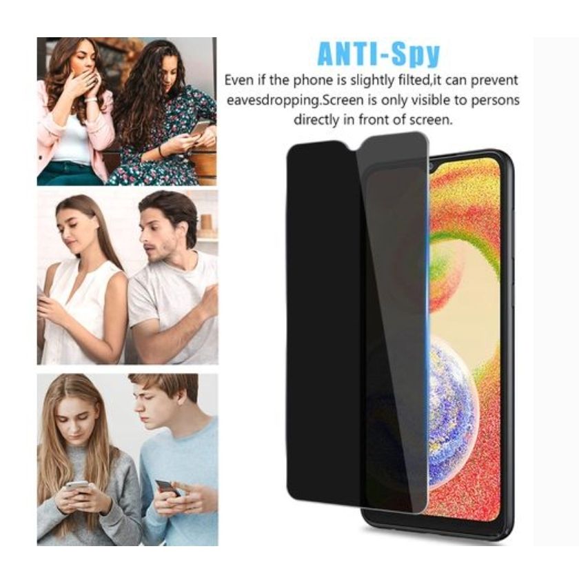 Privacy Screen Protector for Samsung Galaxy A04, Flexible Ceramic Matte Privacy Film, Anti-Spy Anti-Fingerprint Bendable Shock-resistance Screen Protector (Ceramic, NOT GLASS)