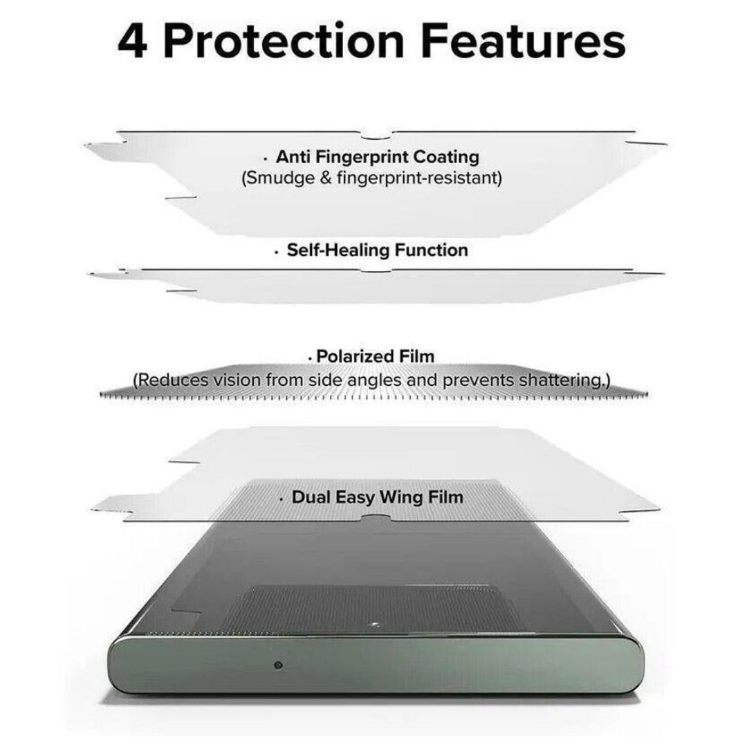 Privacy Screen Protector for Samsung Galaxy S24 Ultra, Flexible Ceramic Matte Privacy Film, Anti-Spy Anti-Fingerprint Bendable Shock-resistance Screen Protector (Ceramic, NOT GLASS)