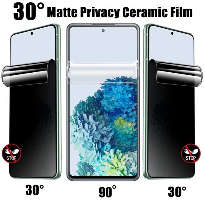 Privacy Screen Protector for Samsung Galaxy S22, Flexible Ceramic Matte Privacy Film, Anti-Spy Anti-Fingerprint Bendable Shock-resistance Screen Protector (Ceramic, NOT GLASS)