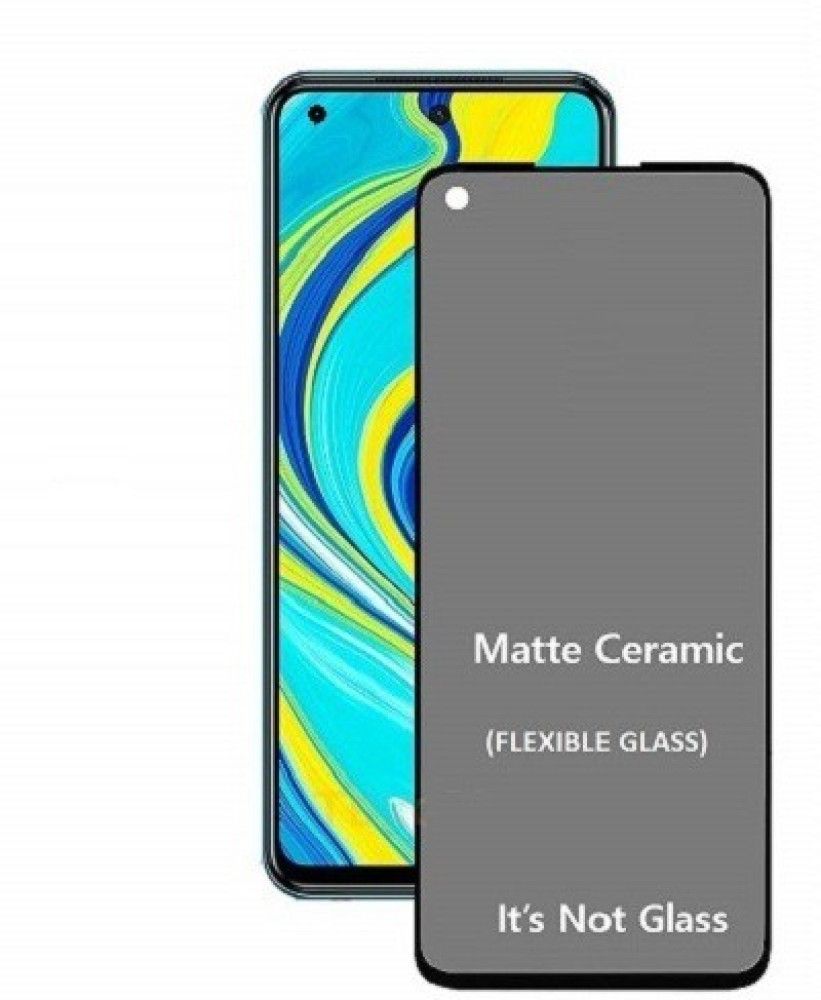 Privacy Screen Protector for Xiaomi Redmi Note 9, Flexible Ceramic Matte Privacy Film, Anti-Spy Anti-Fingerprint Bendable Shock-resistance Screen Protector (Ceramic, NOT GLASS)