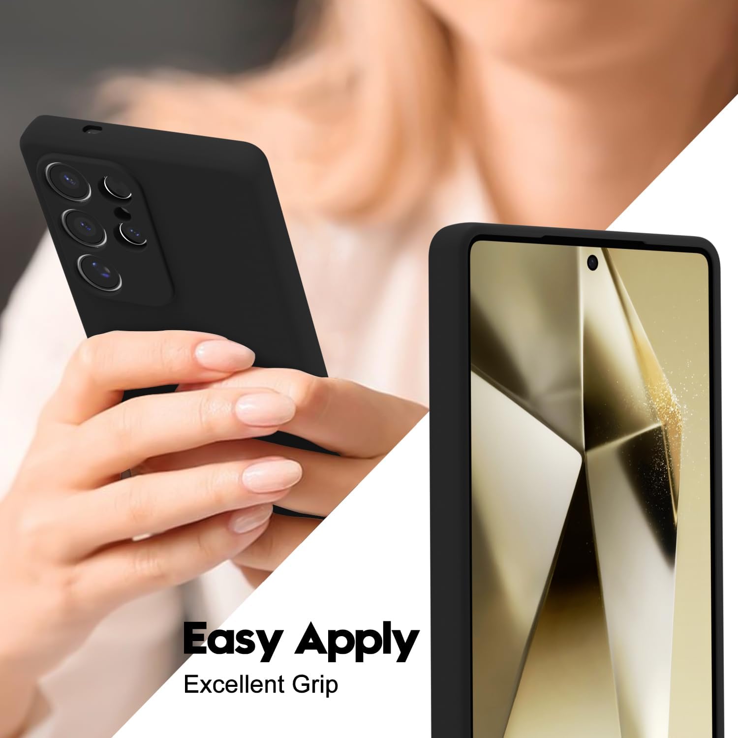 Silicone Case for Samsung Galaxy S25, S25+, S25 Ultra, S25 Edge (Choose Correctly for your phone model), S25 Series Black/Navy Liquid Silicone Cover For Samsung S25, S25 Plus, S25 Ultra, S25 Edge