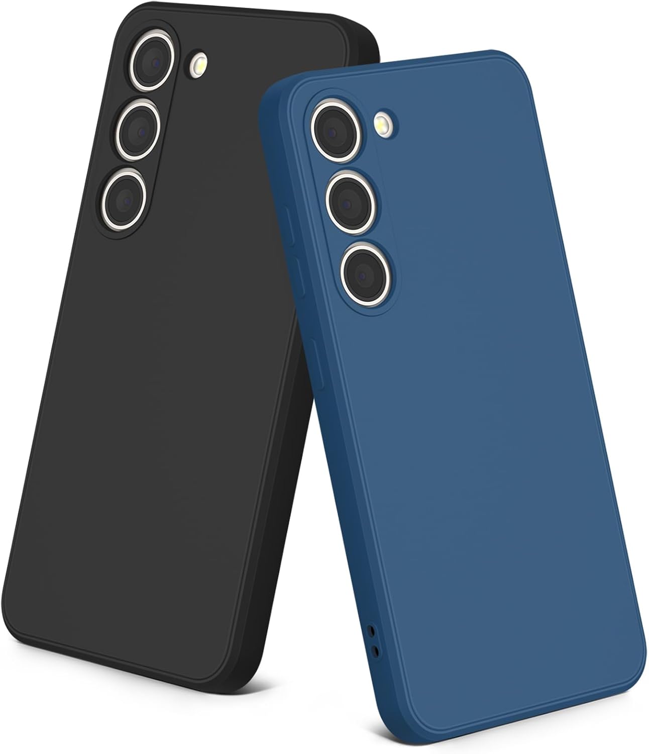 Silicone Case for Samsung Galaxy S23 S23+ S23 Ultra S23 FE (Choose Correctly for your phone model), S23 Series (2023) Black/Navy, Liquid Silicone Cover for Samsung s23 s23 Plus S23u s23fe, Phone Cover