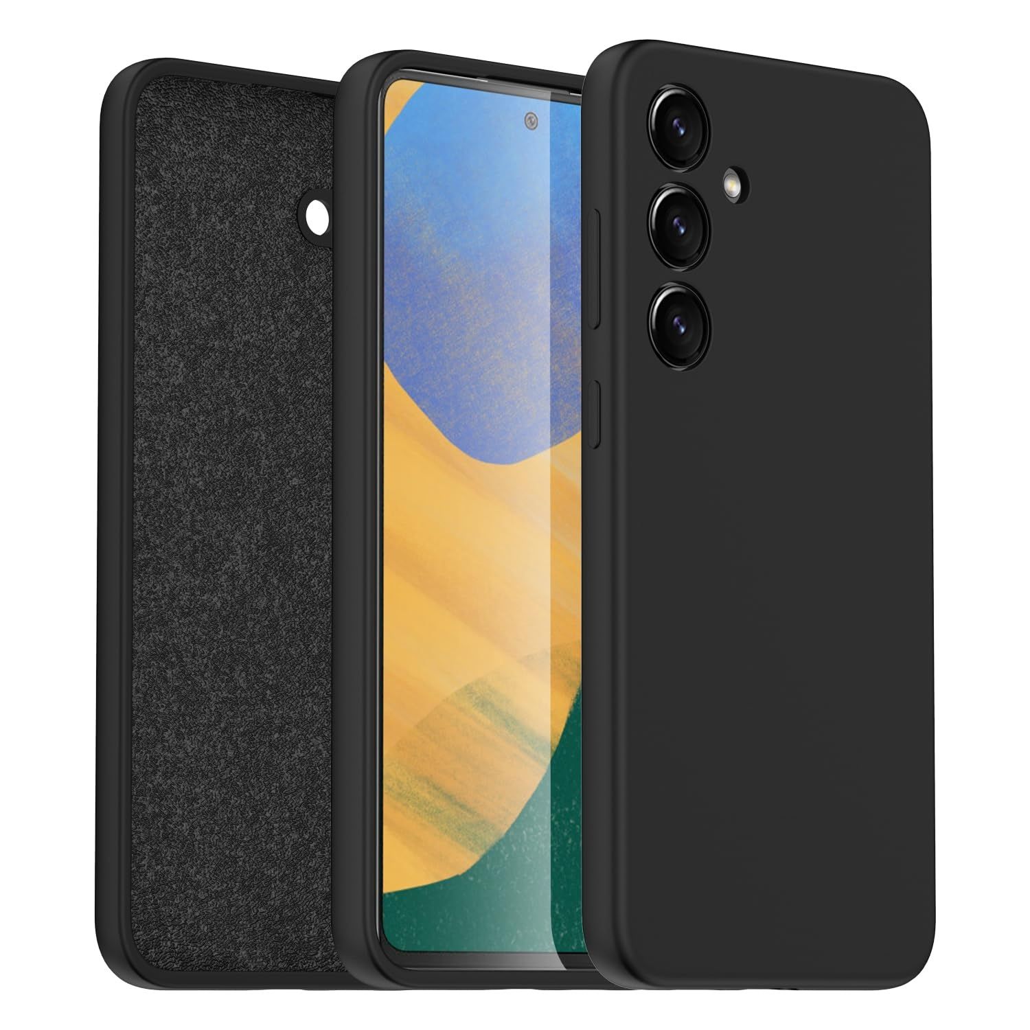 Silicone Case for Samsung Galaxy S23 S23+ S23 Ultra S23 FE (Choose Correctly for your phone model), S23 Series (2023) Black/Navy, Liquid Silicone Cover for Samsung s23 s23 Plus S23u s23fe, Phone Cover