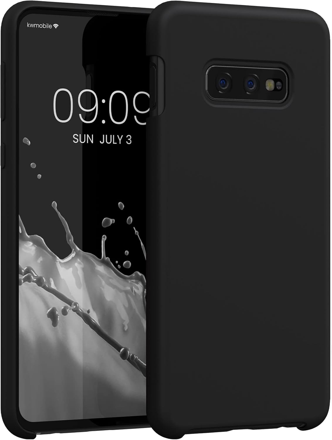 Silicone Case for Samsung Galaxy S10, S10+, S10 5G, S10e  (Choose Correctly for your phone model), s10 Series, Black/Navy Liquid Silicone Phone Cover for Samsung S10, S10 Plus, S10 5G, S10e