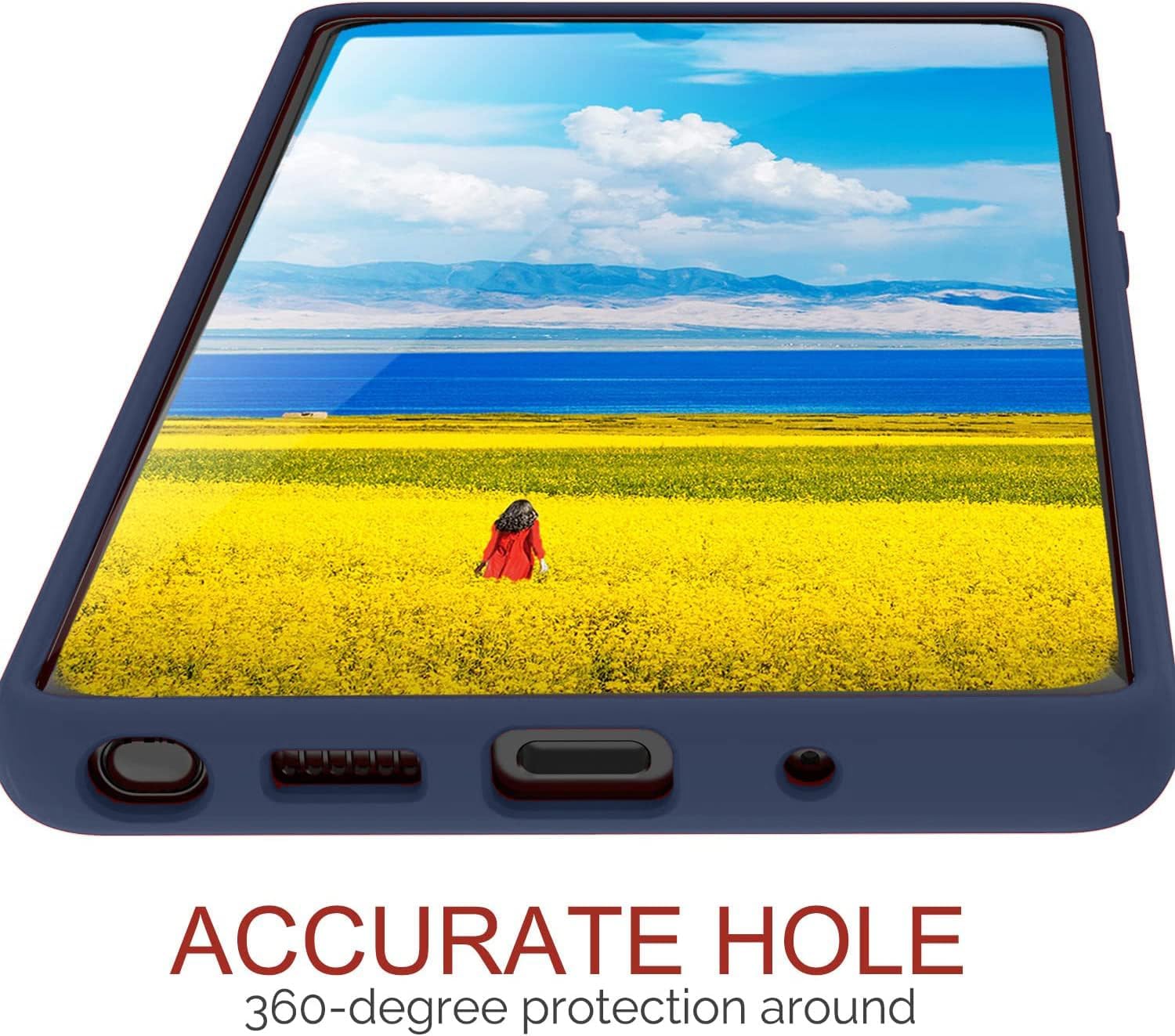 Silicone Case for Samsung Galaxy Note20, Note20 Ultra (Choose Correctly for your phone model), Note20 Series, Black/Navy Liquid Silicone Phone Cover Samsung Note 20, Note 20 Ultra, Phone Cover.