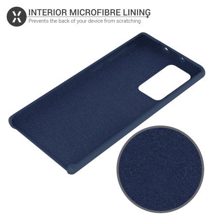 Silicone Case for Samsung Galaxy Note20, Note20 Ultra (Choose Correctly for your phone model), Note20 Series, Black/Navy Liquid Silicone Phone Cover Samsung Note 20, Note 20 Ultra, Phone Cover.