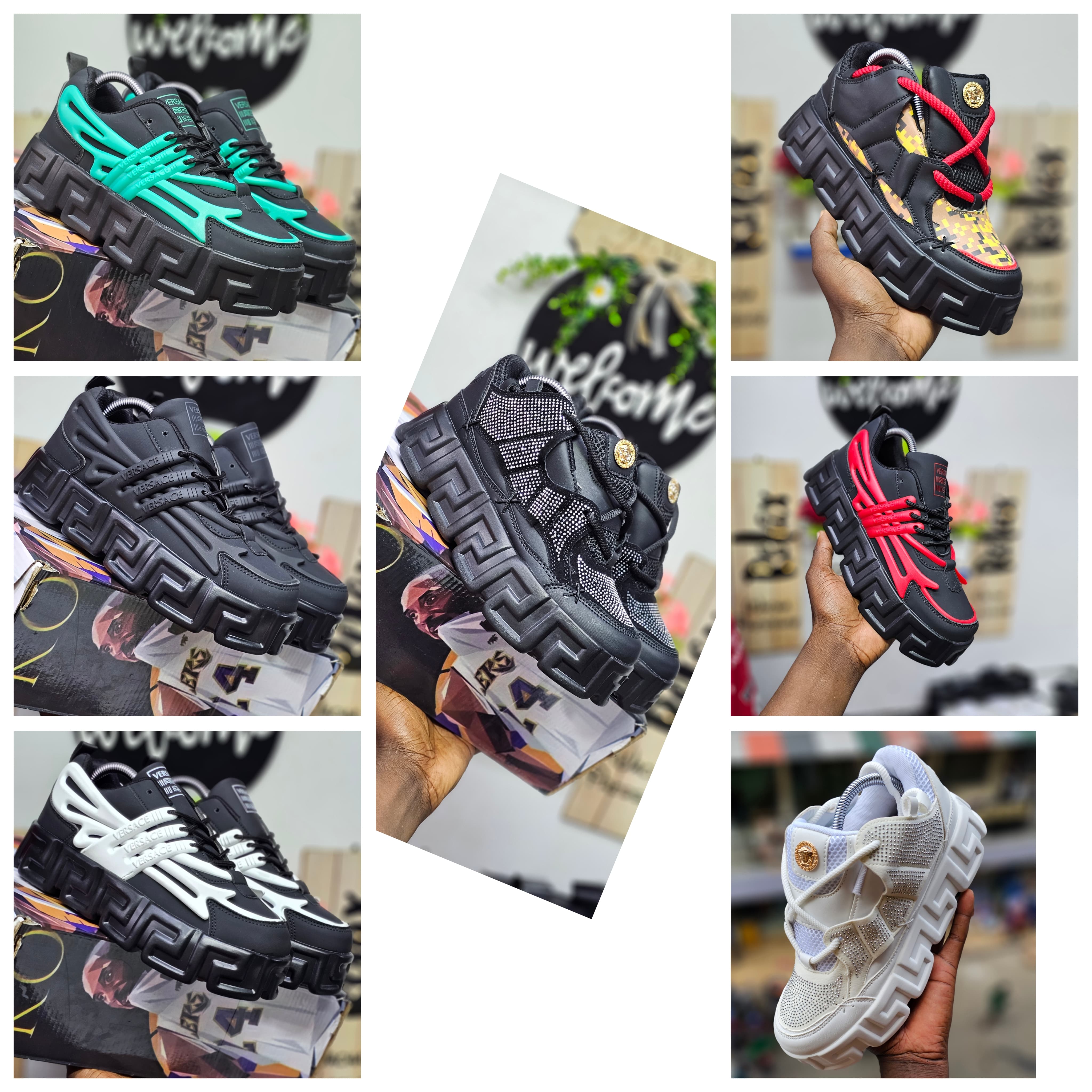 ⚡ORIGINAL ⚡VERSACE 🔥🔥 High quality original fashionable MEN leather sneakers,. New fashion arrival holiday breathable sneakers ❤️‍🔥