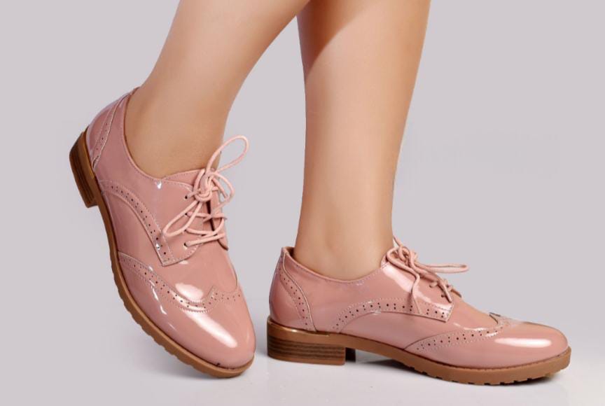 BROGUES,WEDGE⚡Original high quality official ladies ,women flat shoes all sizes❤‍🔥ladies boyfriend classic block heel raced women flat shoeswomen all seasons black brogues❤‍🔥very cute