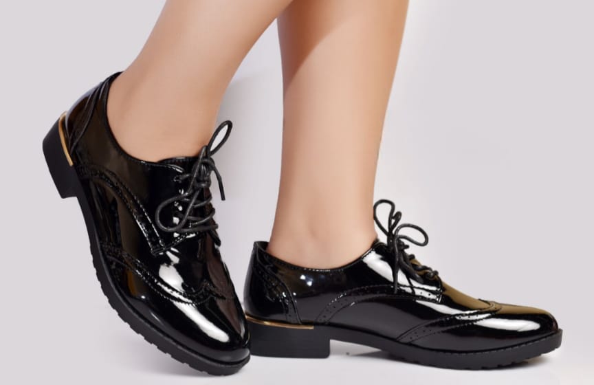 BROGUES,WEDGE⚡Original high quality official ladies ,women flat shoes all sizes❤‍🔥ladies boyfriend classic block heel raced women flat shoeswomen all seasons black brogues❤‍🔥very cute