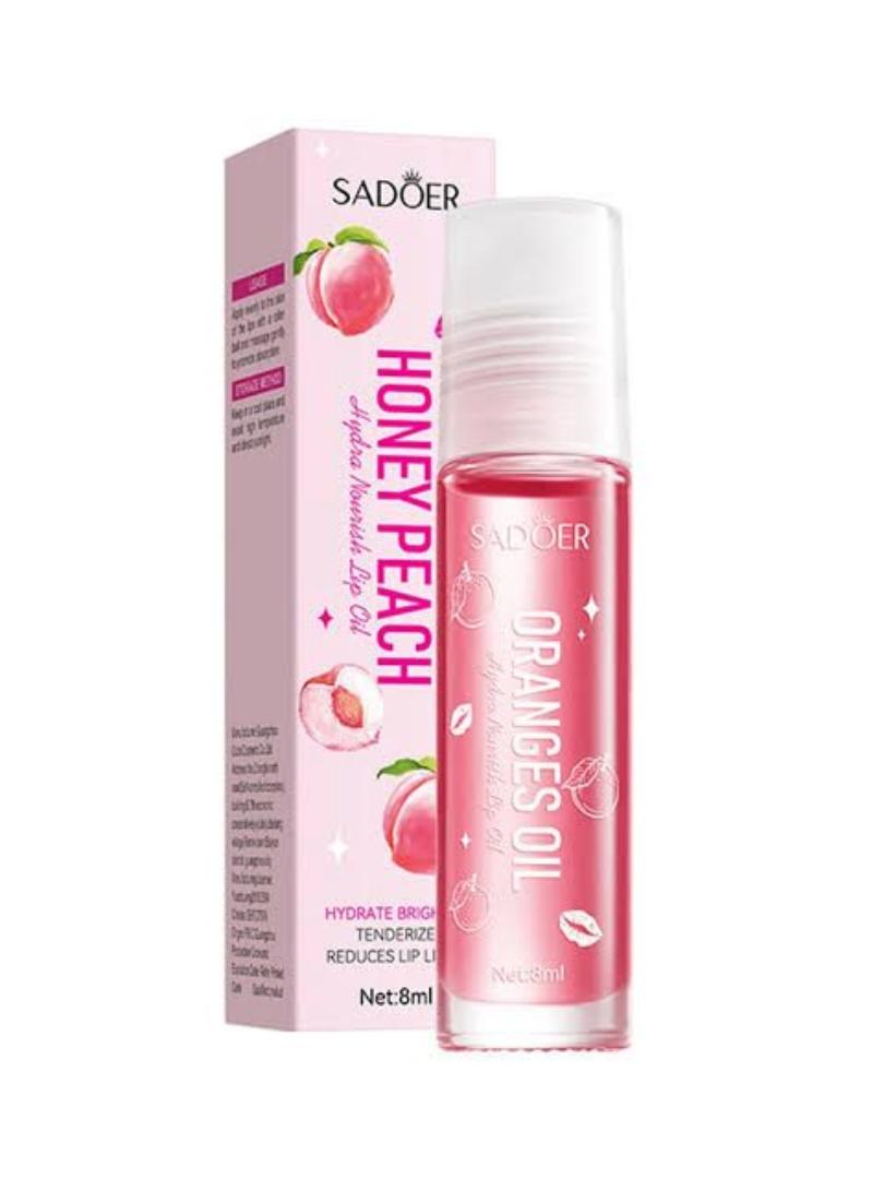 nourishing and plumping lip oil enriched with the sweet essence of strawberry, avocado orange peachdesigned to hydrate, smooth and enhance natural lip color