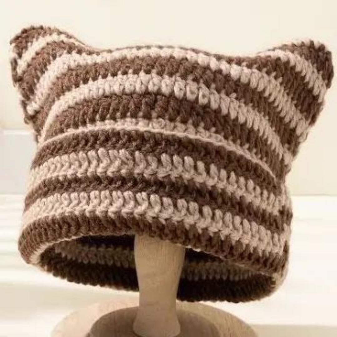 UNISEX MEN WOMEN CHILDREN CAT EAR BEANIES BUCKET HATS CROCHET KNIT HATS KOREAN Y2K HIPHOP STYLE