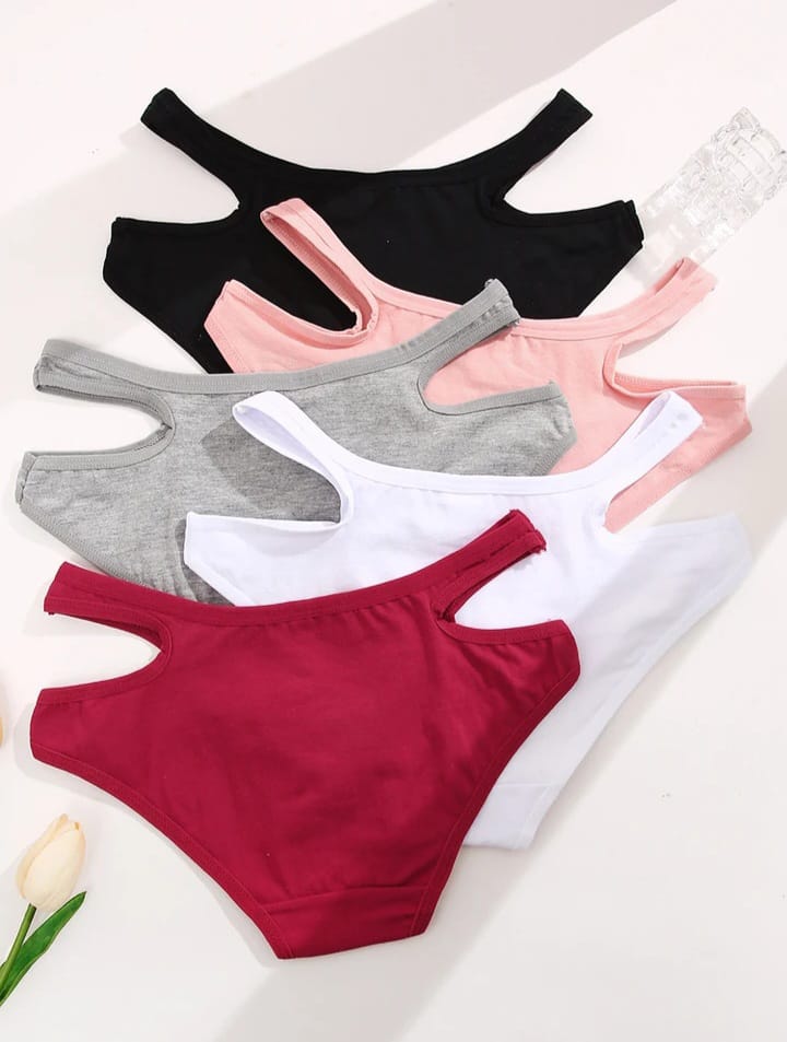 1PCS/ SET Random Colours Women Cotton Panties Sexy Hollow Out Briefs Low Rise Elastic Underwear for Female Comfortable Stretch Lingerie