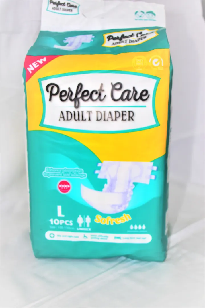 Perfect Care Adult Diapers Adult Disposable Diapers;Made from high quality material, safe and reliable Designed to allow heavy absorbency with super absorbent filler core, Large, Medium and XL