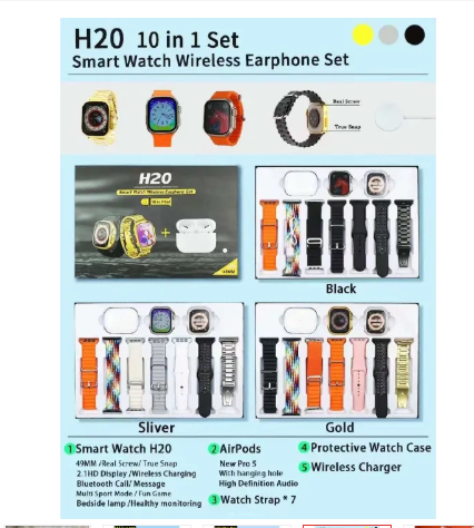 S9 Ultra Smart watch wireless earphone set Men Women Smart Watch H30 H20 H12 Touch Smartwatches Waterproof Sports Men Wrist Watch Bluetooth Original Heart Rate Smart Bracelet Smart Band Unisex Watch