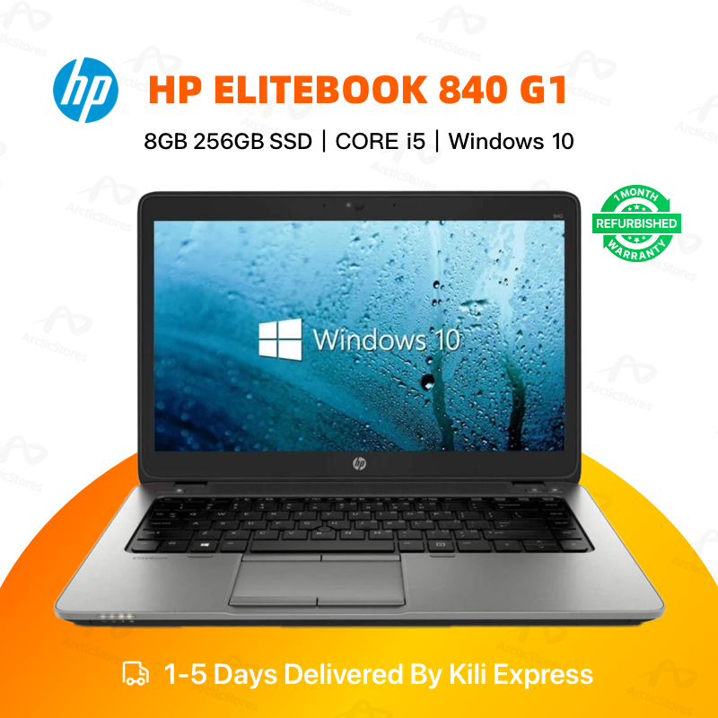 Refurbished Hp Elitebook 840 G1 Laptop Intel Core i5 4th Gen 8GB 256GB SSD 14" inch Display Notebook Laptops Computer Windows Office