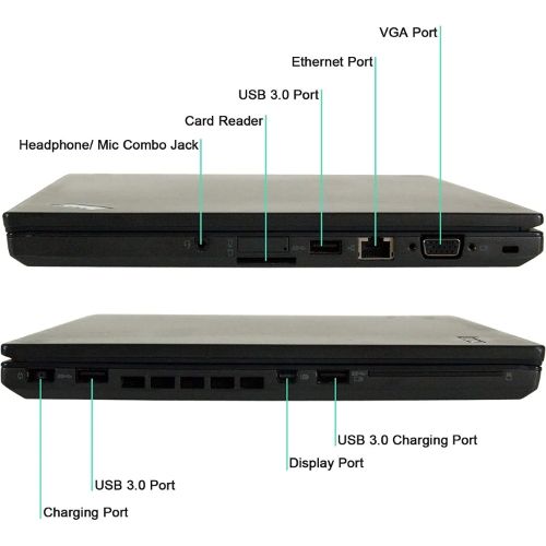 Refurbished Lenovo ThinkPad T450 Laptop Intel Core i5 8GB RAM 500GB SSD 14" Display Notebook