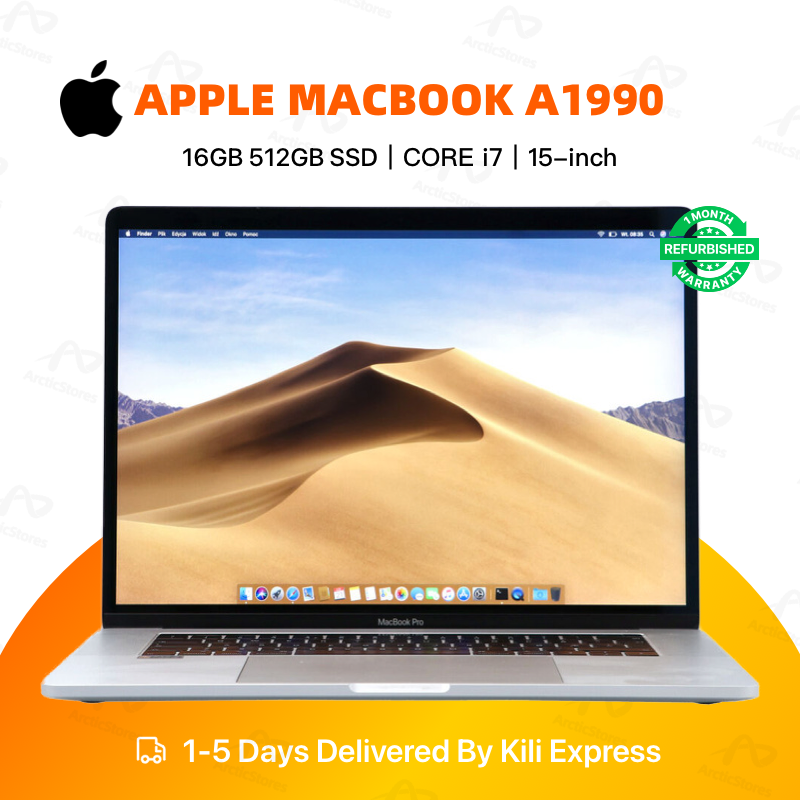 Refurbished MacBook Pro 15-inch A1990 Intel Core i7 16GB RAM 512GB SSD Retina Display Laptop