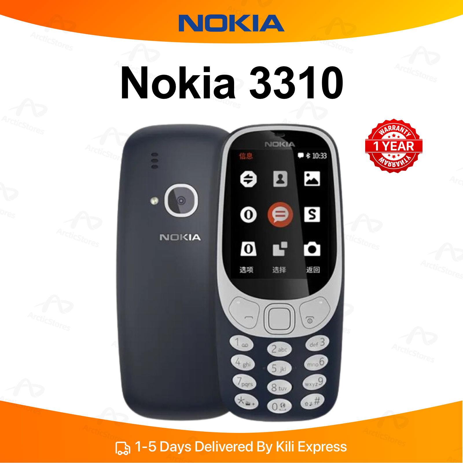 Brand New NOKIA 3310 2.4" Screen 1200mAh Battery Dual SIM Simple Classic Feature Phones (12 Months WRTY)