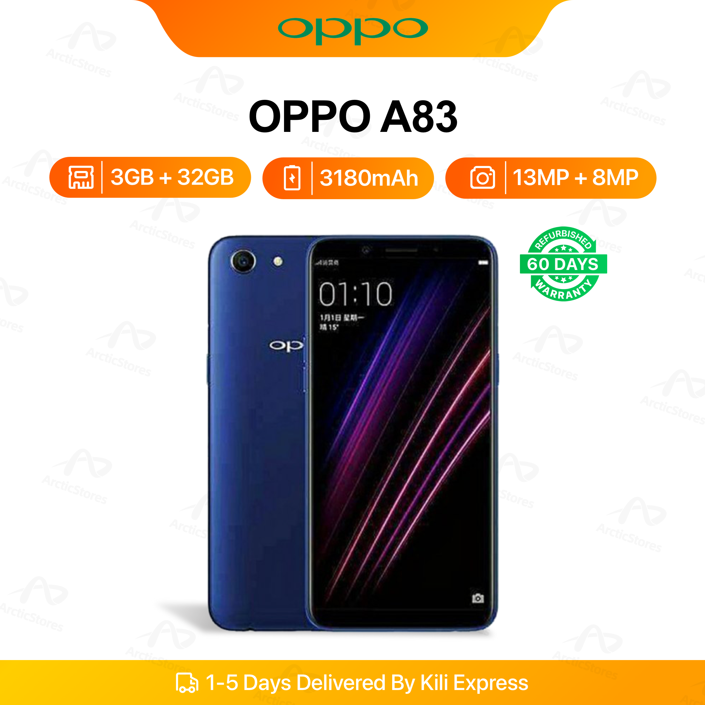 Refurbished OPPO A83 3GB RAM 32GB ROM 3180mAh Dual SIM 8MP+13MP 5.7"  Android Smartphones/Mobile Phones