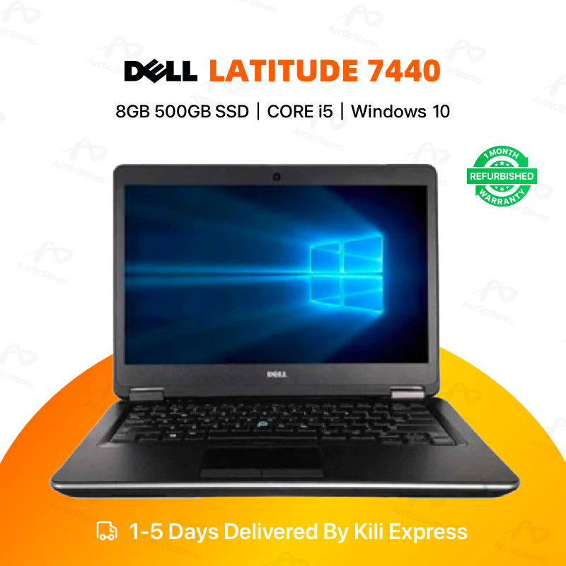 Refurbished Dell Latitude 7440 Laptop Intel Core i5 4th Gen 8GB 500GB HDD 14" HD Display Windows 10
