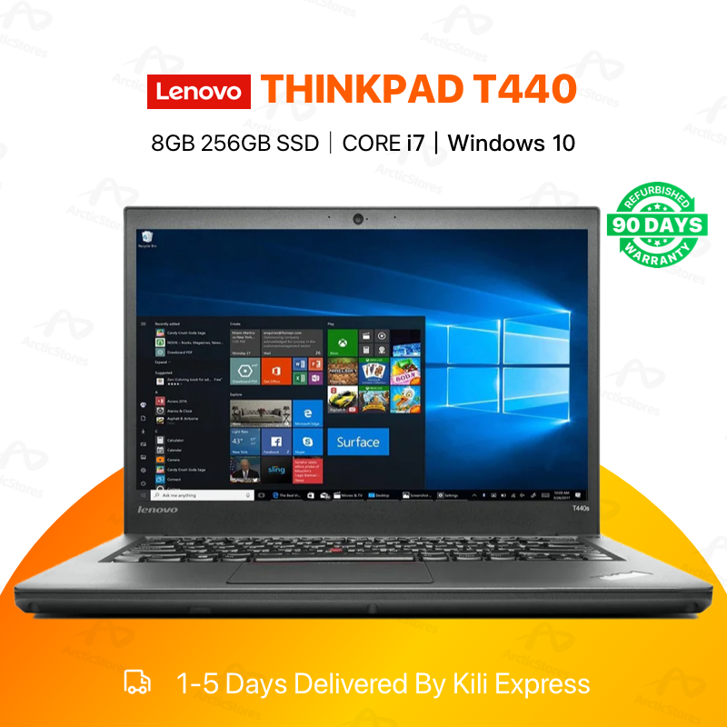 Refurbished Lenovo ThinkPad T440 Laptop Intel Core i7 8GB RAM 256GB SSD 14" Display Notebook