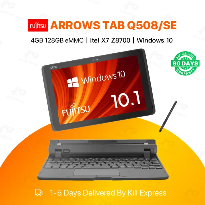 Refurbished FUJITSU ARROWS Tab Q508/SE 4GB RAM 128GB eMMC Intel X7 Z8700 10.1" Screen LTE network card reserved GPS antenna-4G antenna interface Supports waterproof and dustproof Laptops/Notebooks