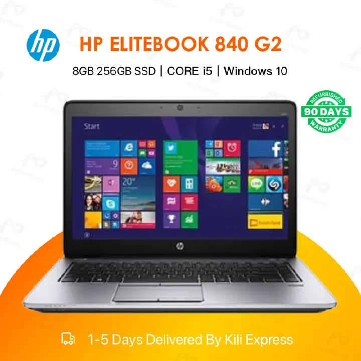 Refurbished HP EliteBook 840 G2 Laptop Intel Core i5 8GB RAM 256GB SSD 14" Display Notebook