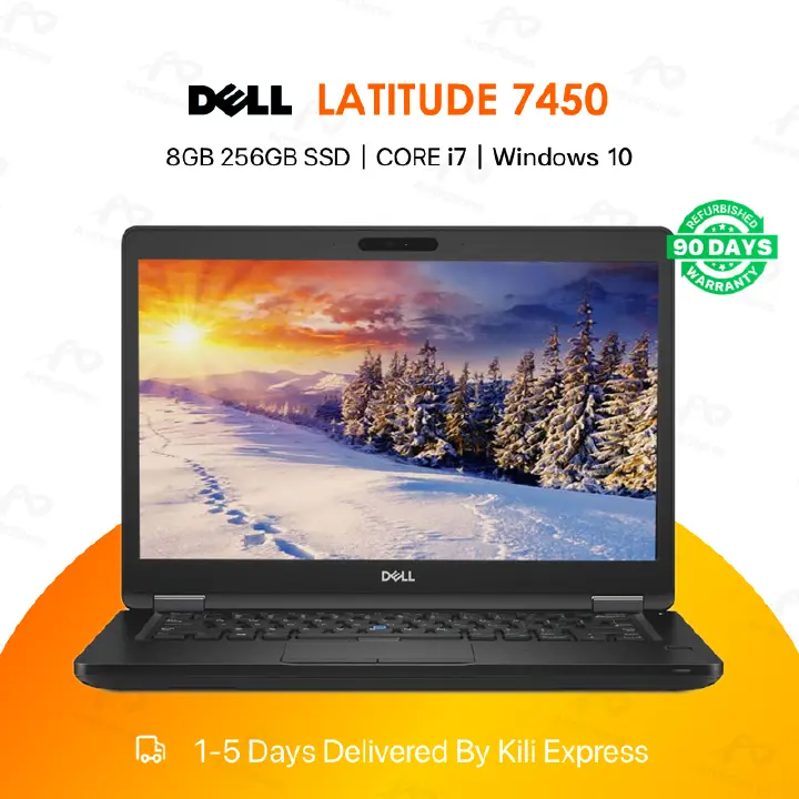 Refurbished Dell Latitude E7450 Laptop Intel Core i7 8GB RAM 256GB SSD 14" Display Notebook