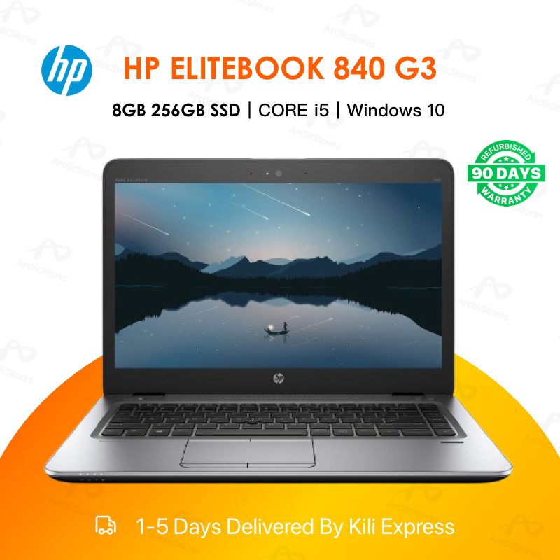 Refurbished Hp Elitebook 840 G3 i5 8GB RAM + 256GB SSD  Windows 10 Laptop SILVER