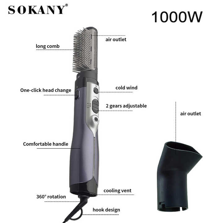 New!!Quality Sokany Hot Air Styler hair brush suitable for kids and adults hair styler