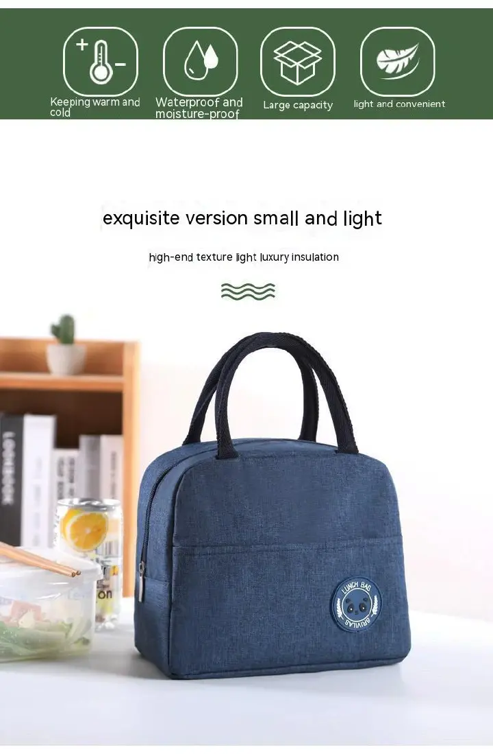 Handbags Lunch Box Portable Insulated Canvas Lunch Bag Thermal Food Picnic Lunch Bags For Women Kid