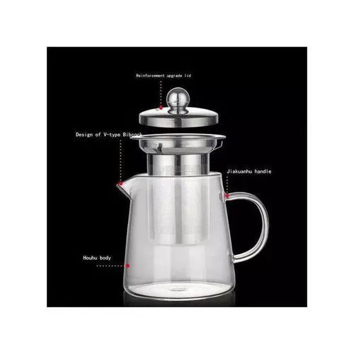Heat resistant tea pot Borosilicate Glass Tea Pot Removable Infuser-Heat Resistant  Made with quality borosilicate glass and BPA-free no lead and other toxic chemicals well protects your health