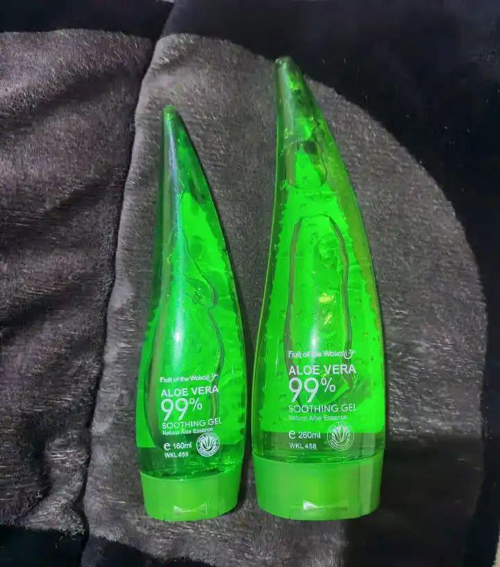 Fruit Of The Wokali Aloe Vera Soothing Gel Sunburn Repair Gel 99% Natural AloeVera Content Treat Sun Burns and Repairs Skin Faster Hydrating and Moisturizing Cream