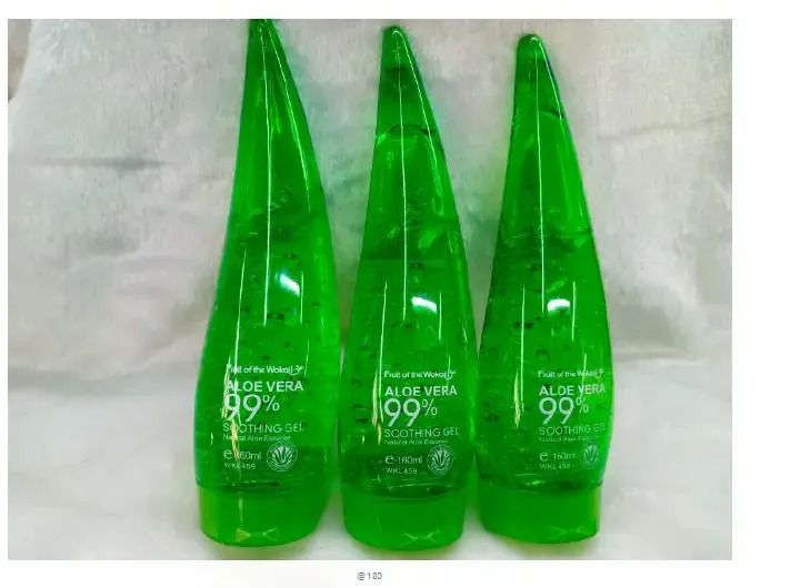 Fruit Of The Wokali Aloe Vera Soothing Gel Sunburn Repair Gel 99% Natural AloeVera Content Treat Sun Burns and Repairs Skin Faster Hydrating and Moisturizing Cream