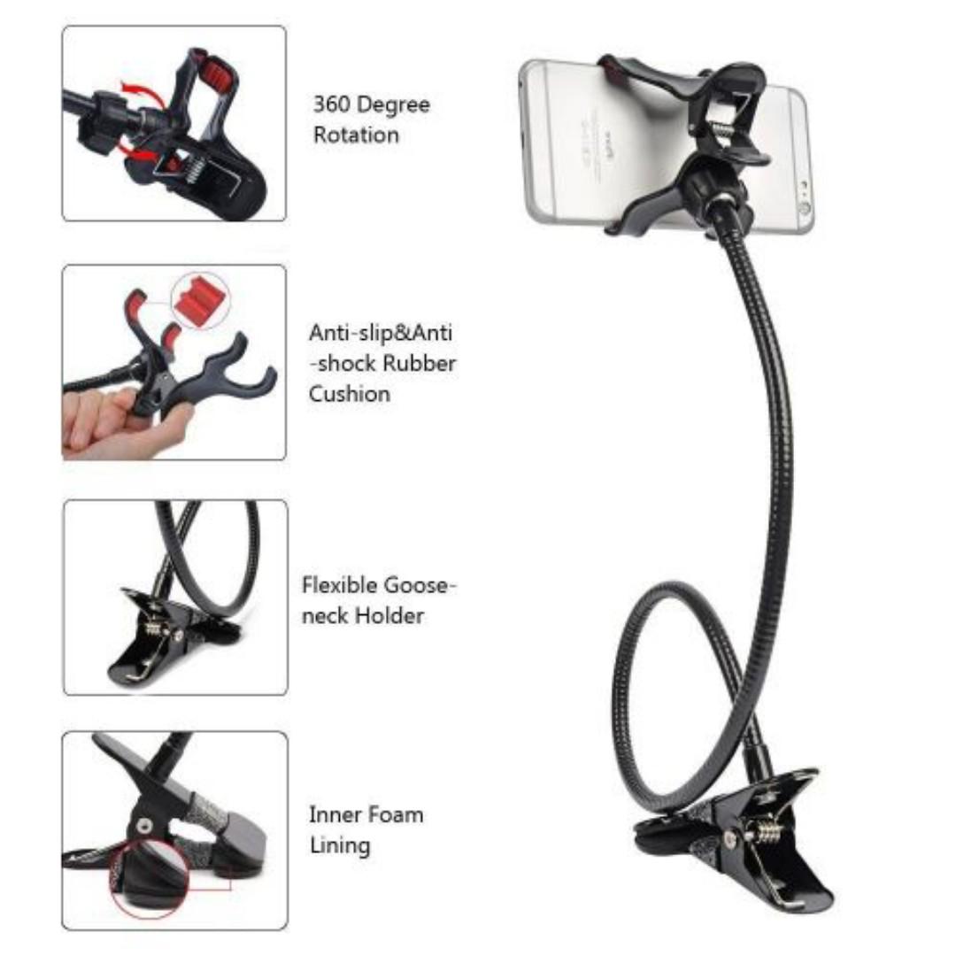 Metallic Flexible Phone Holder Stand Universal Flexible Mobile Phone Stand Stents Holder Bed Desk Table Others