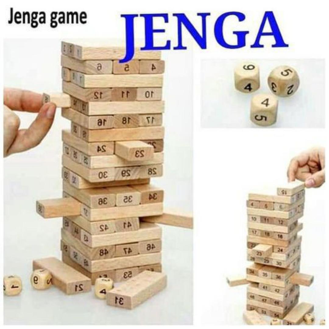 Jumia Bundles Jenga Game Wooden Blocks With 54pcs- Large
