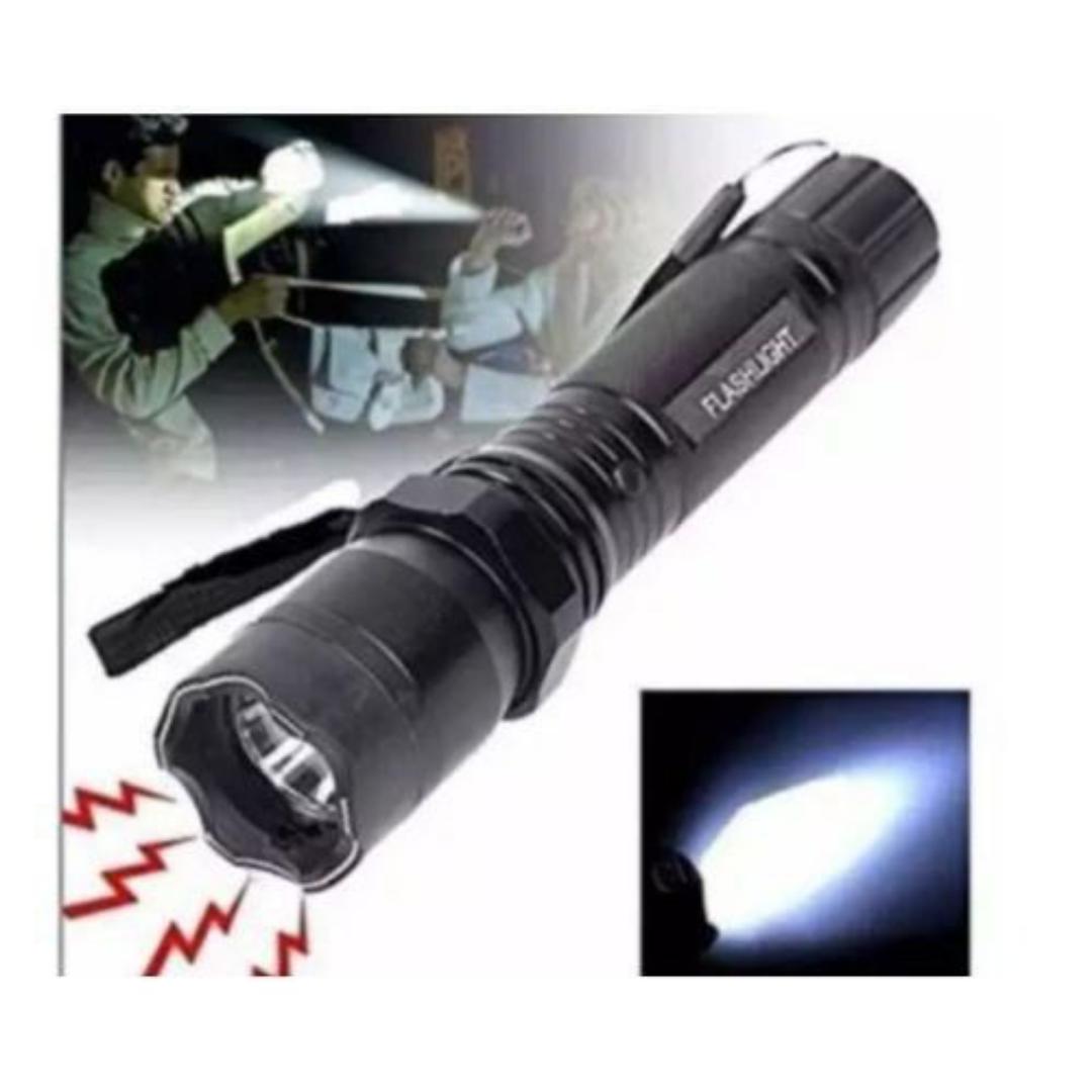 Electric Shock Flashlight Self Defense Torch With Laser Pointer