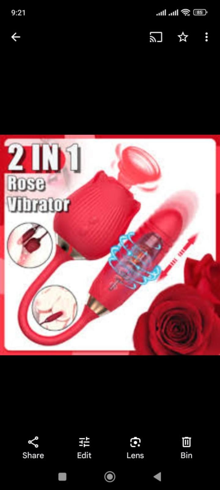2 in  1 rose toy vibrator view 3