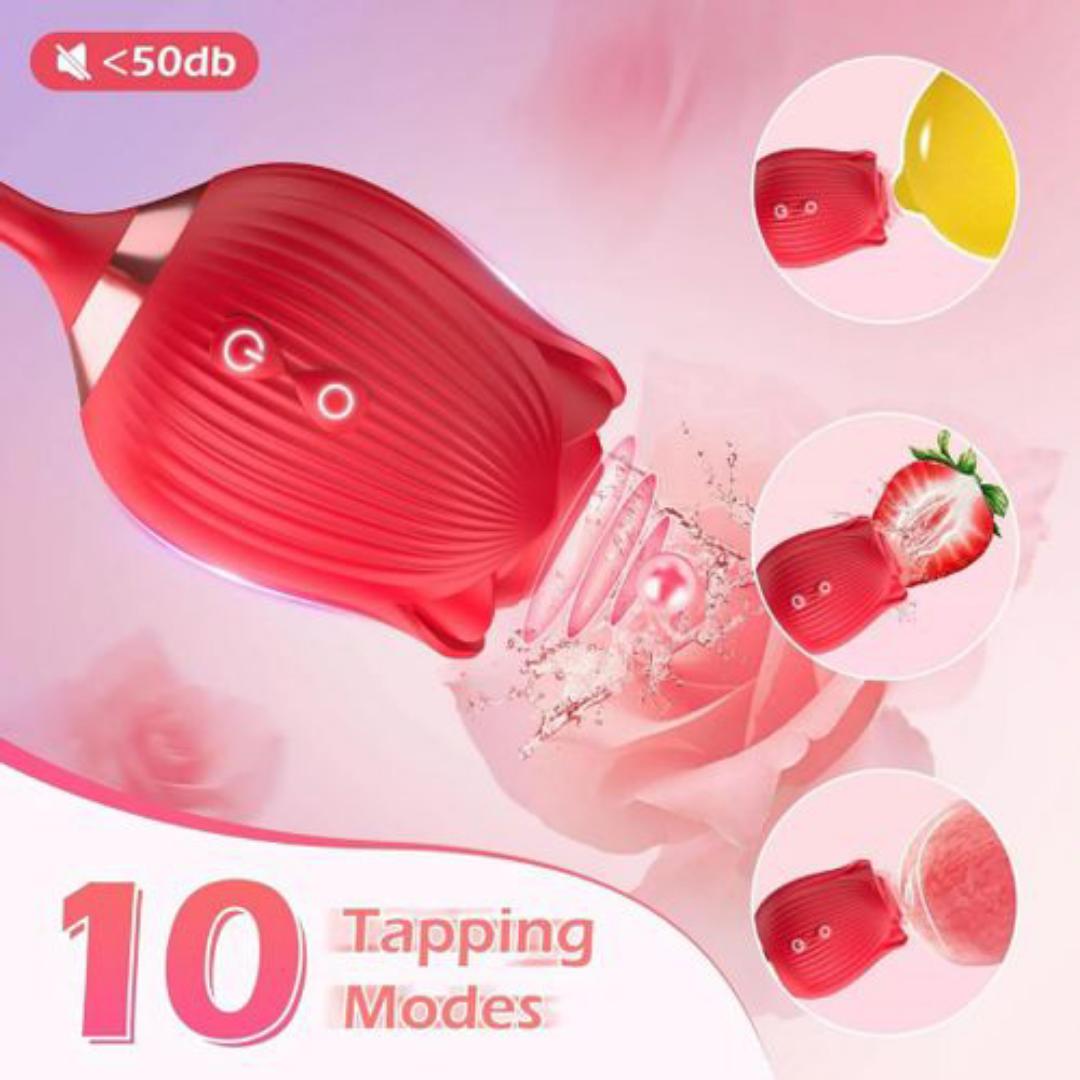 2 in  1 rose toy vibrator view 2