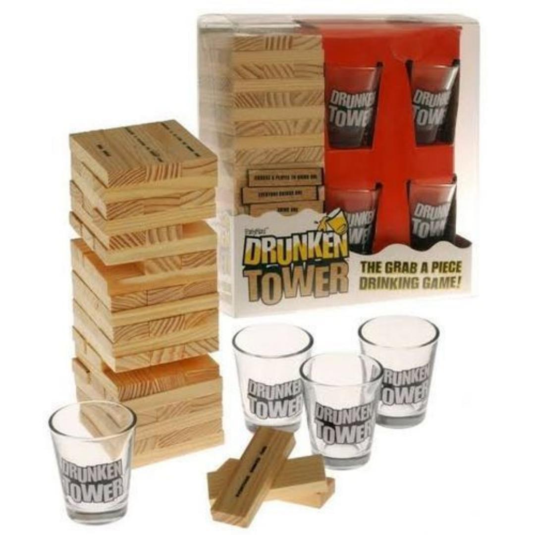 Drunken Tower Jenga Game With Drinking Glasses Drinking Game