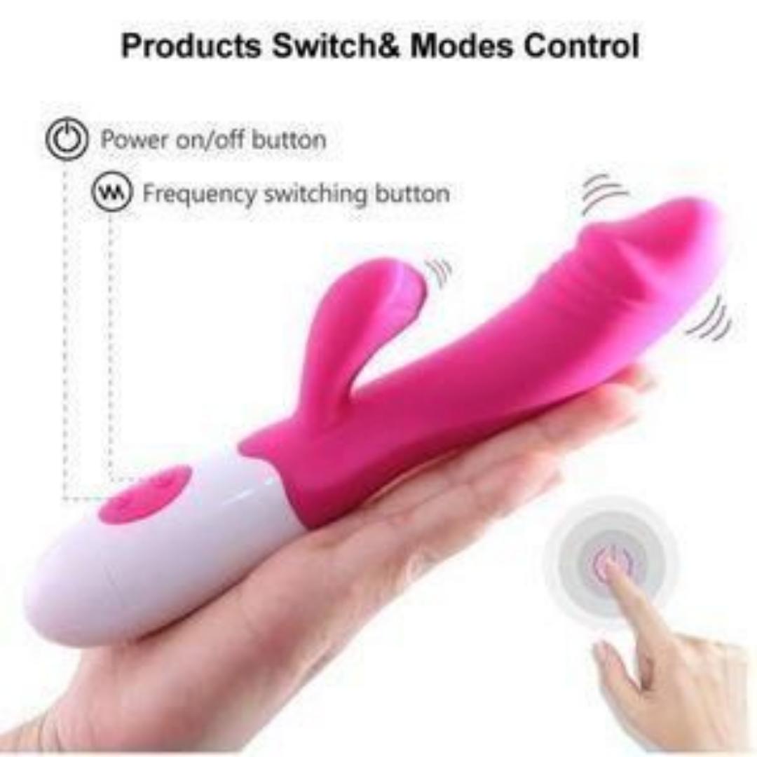Rechargeable rabbit Rose toy vibrator - image 3