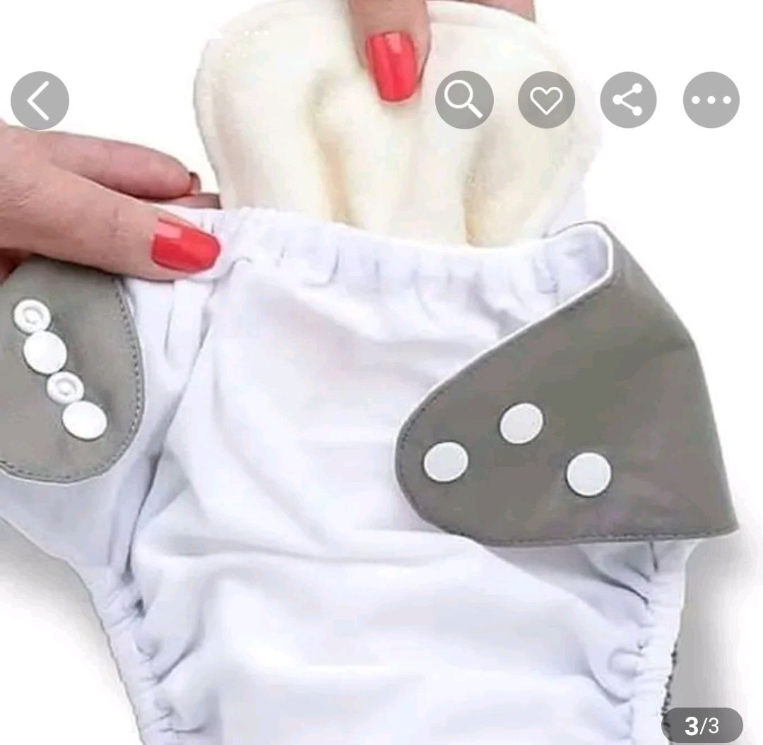 3 Fashion Reusable Washable Adjustable Baby Diaper With 9 Inserts.