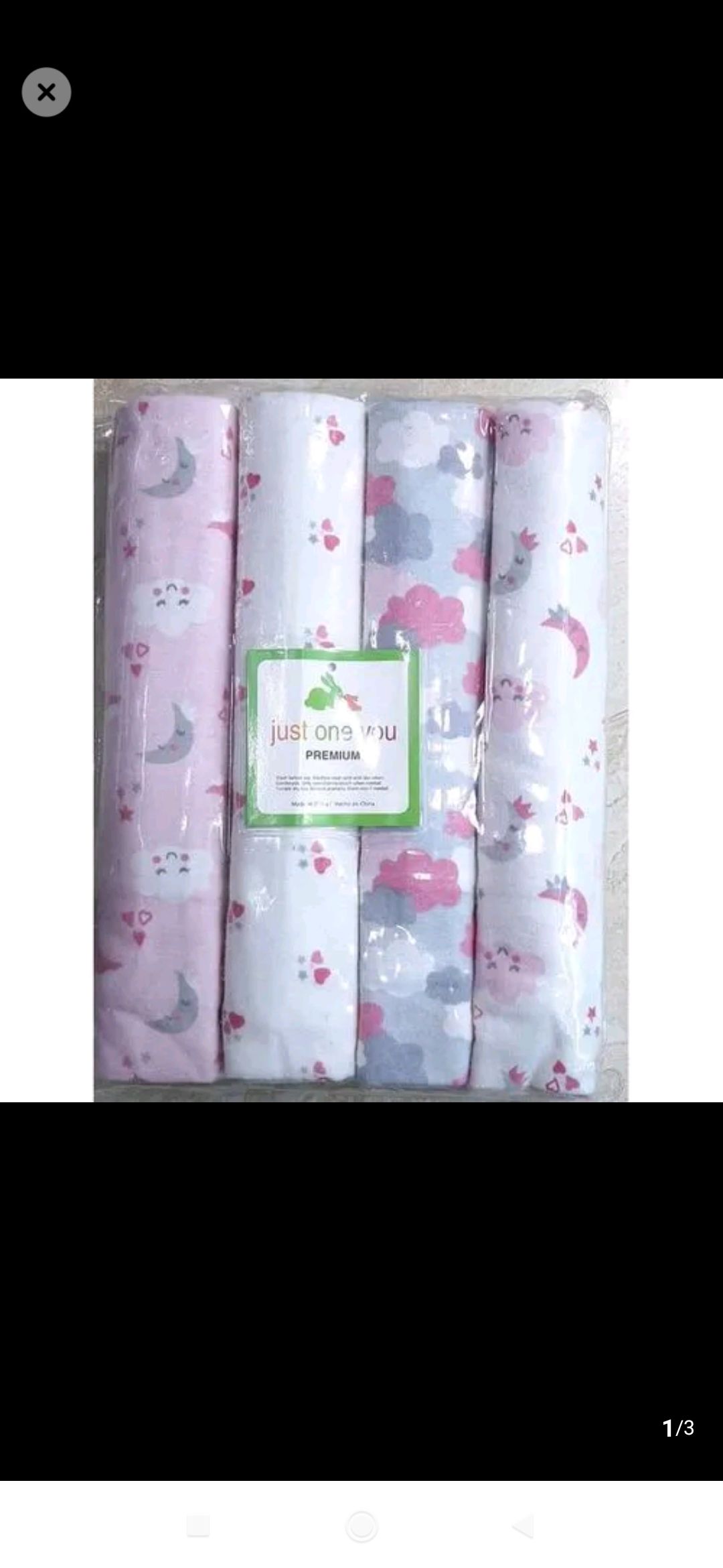 CLEARANCE SALE Fashion Assorted Cotton Flannel Receiving Shawls- 4 PCs