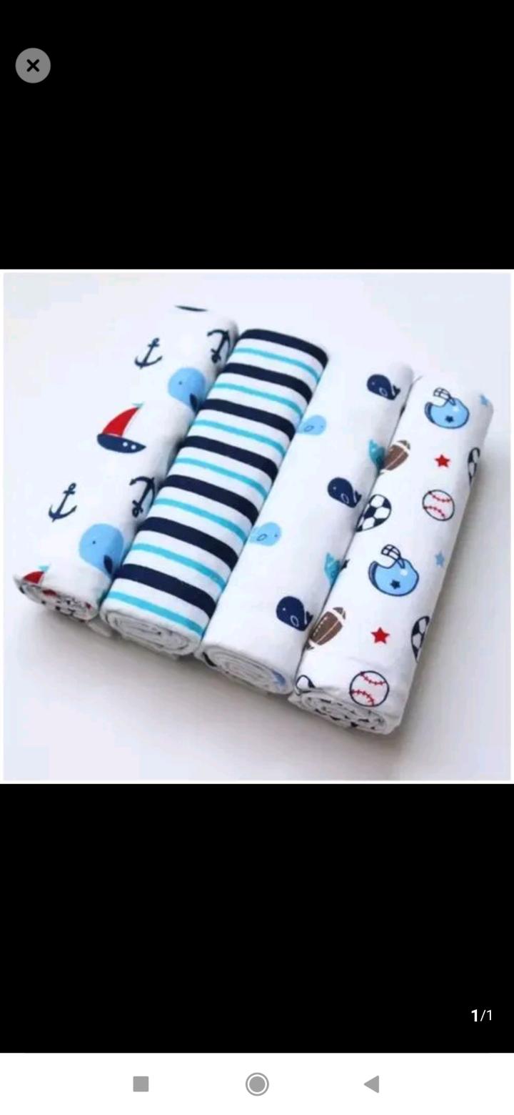 Clearance offer Fashion 4pc cute printed pure cotton baby boy shawl, super soft flannel, receiving newborn baby blanket,swaddler