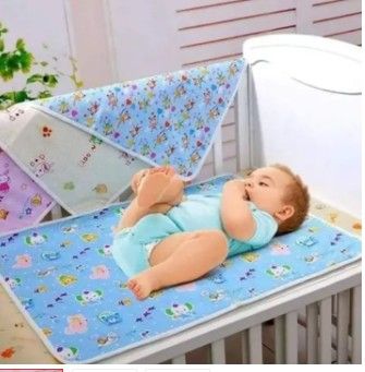 Soft Velvet Baby Mackintosh / Waterproof Changing Mat / Urine Pad mackintosh– Reusable, Absorbent & Comfortable Protector for Newborns, Toddlers & Infants, Portable & Easy to Clean Baby Mat