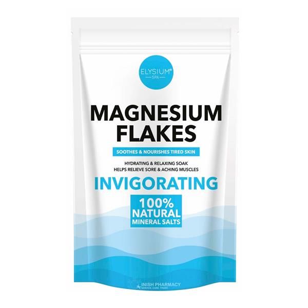 Elysium Spa Magnesium flakes Invigorating 100% mineral salt 450g(premium magnesium flakes that offer a luxurious bathing experience)