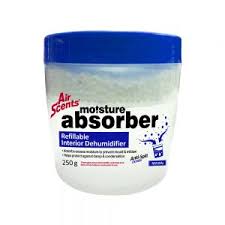 Air Scents Natural Moisture Absorber Refillable Interior Dehumidifier - 250g (eliminates musty odours and to protect against damp)